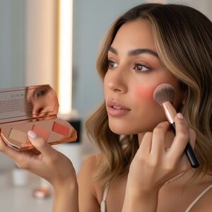 Crystal Charged Cheek Palette in Amber | Radiant Glow Blush + Highlight New